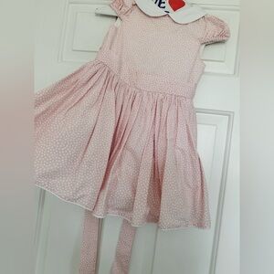 Isabel Garreton toddler size 4T 4 Pink Polka Dot dress Easter bow